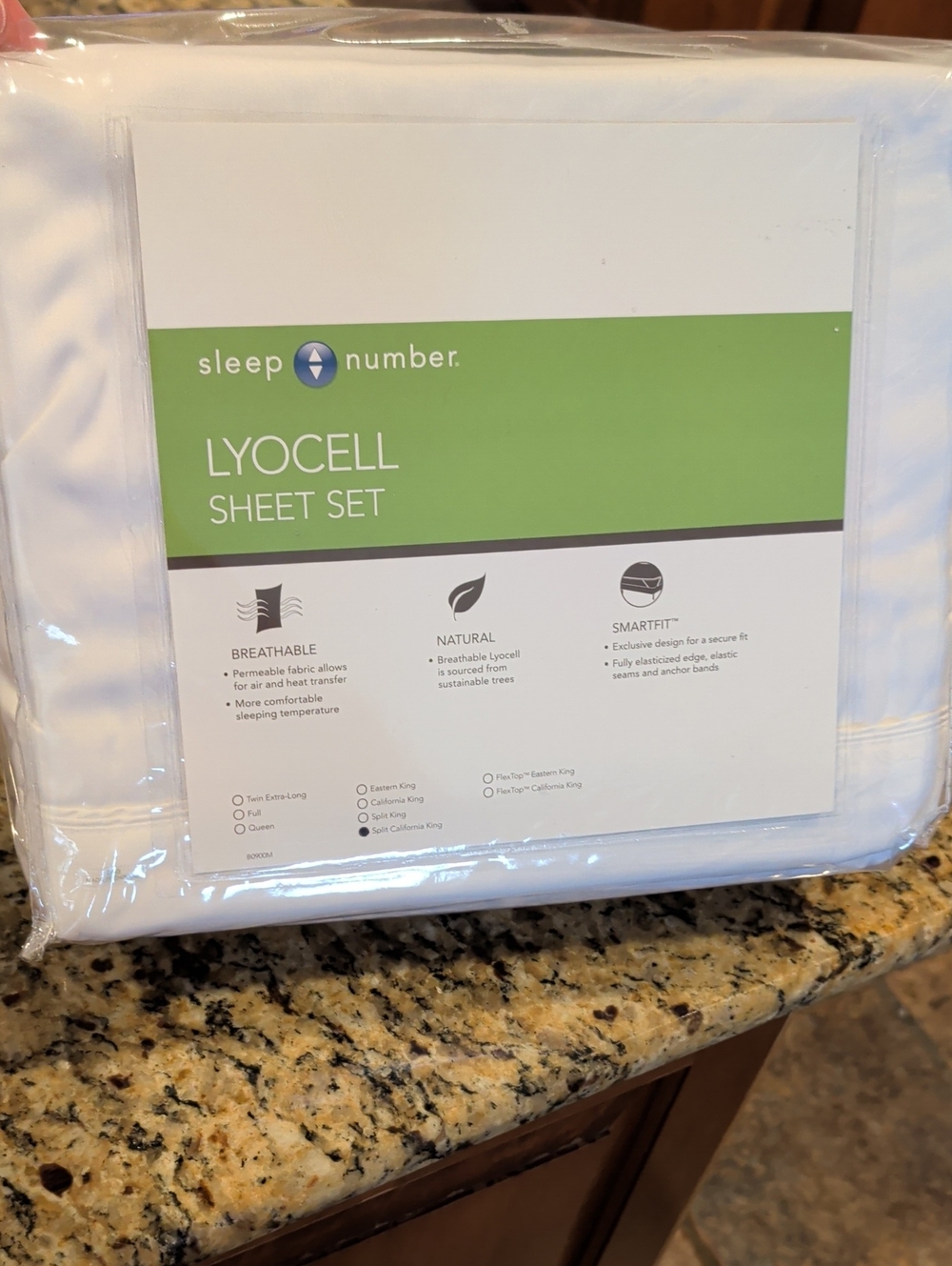 Sleep Number Lyocell Sheet and Pillowcase Set - White - Split California King